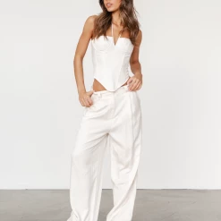 Del Gato Corset Top (Off White) - By Lioness