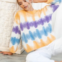 8 Birdies Cori Knit Jumper (Orange) Tops