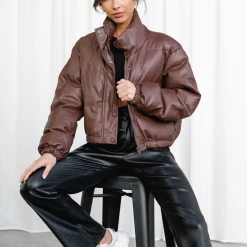 Shareen Collection Winter Warmers Hanes Puffer Jacket (Brown) 14 Shareen Collection Winter Warmers Hanes Puffer Jacket (Brown)