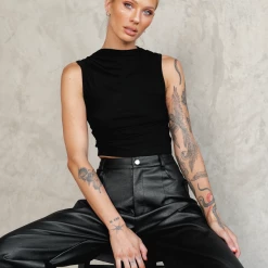 New Arrivals Medusa Top (Black) - By Lioness