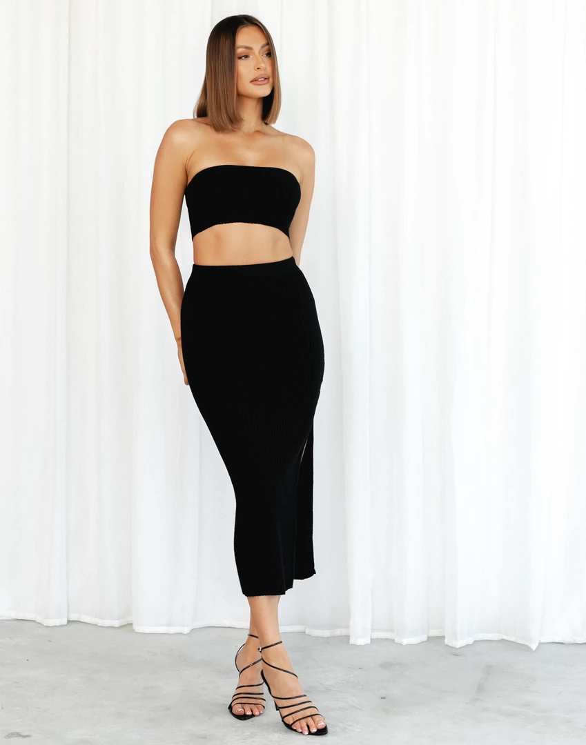 Alive Girl New Arrivals Part Time Midi Skirt (Black) 5 Alive Girl New Arrivals Part Time Midi Skirt (Black)