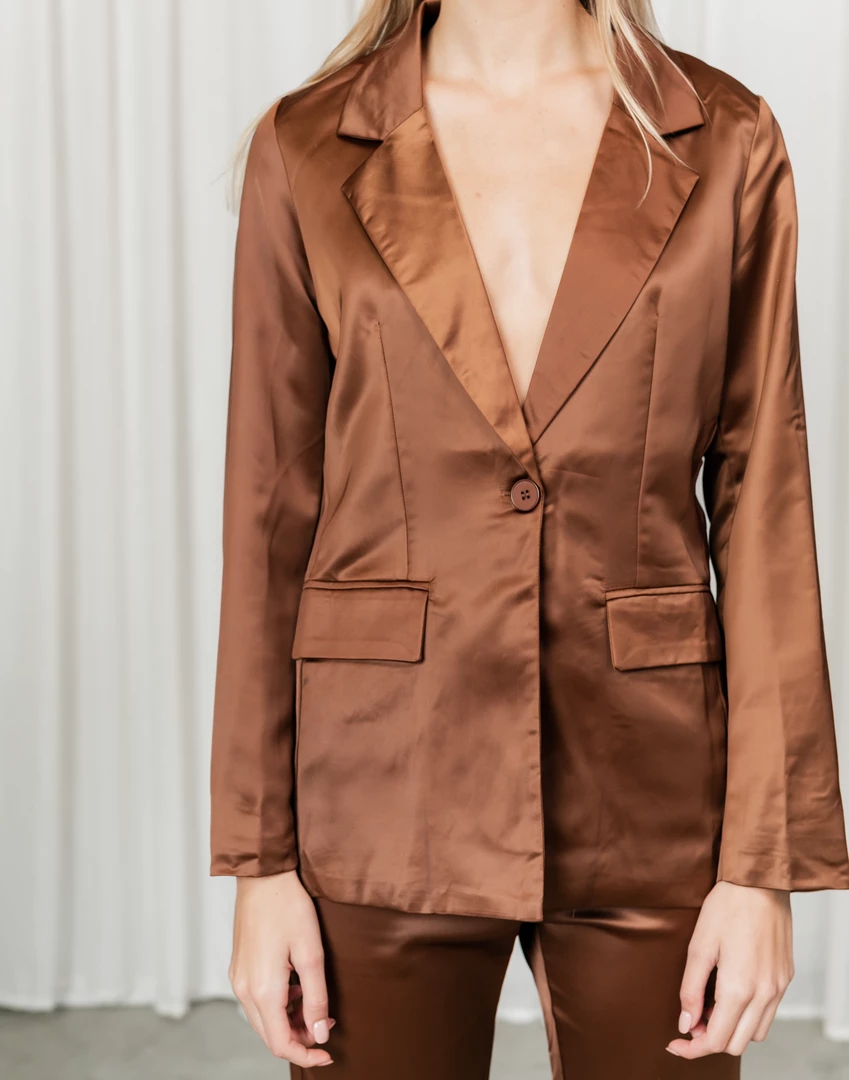 Mint Vanilla Sets + Co-ords Tenelle Blazer (Brown) 7 Mint Vanilla Sets + Co-ords Tenelle Blazer (Brown)