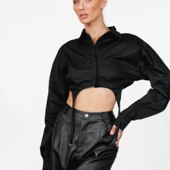 Venetian Crop Top (Black) - By Lioness New Arrivals