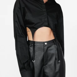 Venetian Crop Top (Black) - By Lioness New Arrivals