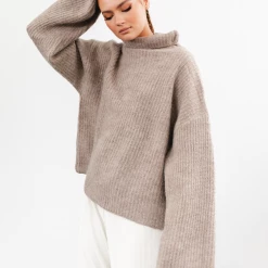 Thanne Fineline Knit Jumper (Brown) New Arrivals