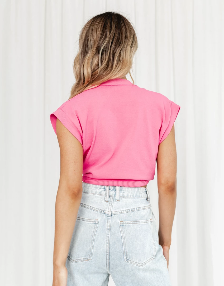 Stone Cold Knit Top (Hot Pink) - By Lioness New Arrivals 4 Stone Cold Knit Top (Hot Pink) - By Lioness New Arrivals