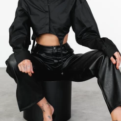 Venetian Crop Top (Black) - By Lioness New Arrivals