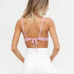 My Girl Mya Crop Top (Pink) Tops