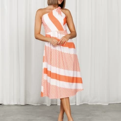 Reverse Dresses Daytan Midi Dress (Orange)