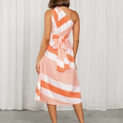 Reverse Dresses Daytan Midi Dress (Orange)