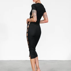 New Arrivals Brentwood Midi Dress (Black) - By Lioness