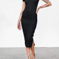 New Arrivals Brentwood Midi Dress (Black) - By Lioness