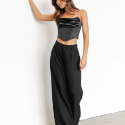 Charcoal Clothing Monet Pants (Black) New Arrivals