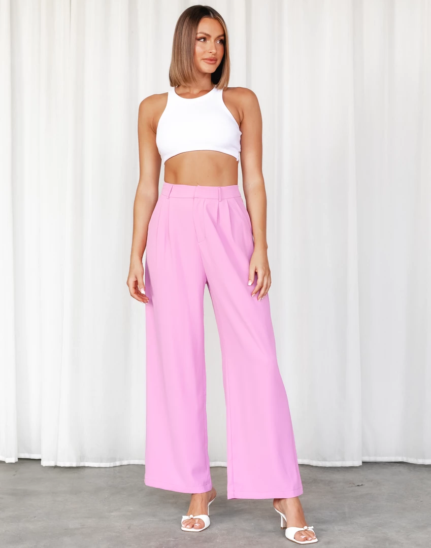 Charcoal Clothing New Arrivals Monet Pants (Pink) 4 Charcoal Clothing New Arrivals Monet Pants (Pink)