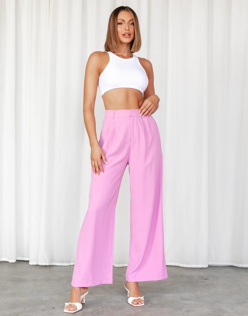 Charcoal Clothing New Arrivals Monet Pants (Pink) 1 Charcoal Clothing New Arrivals Monet Pants (Pink)