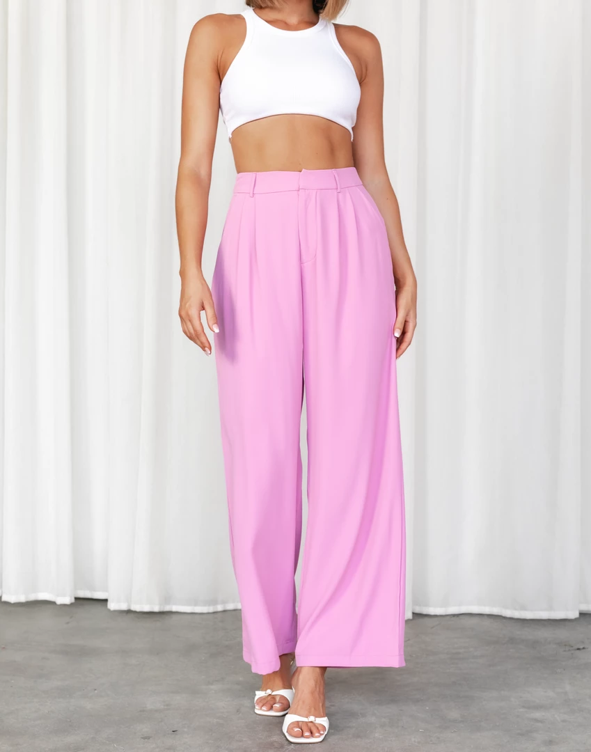 Charcoal Clothing New Arrivals Monet Pants (Pink) 3 Charcoal Clothing New Arrivals Monet Pants (Pink)