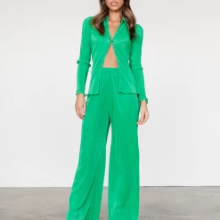 Into Fashion New Arrivals Tyler Plisse Pants (Green)