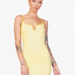 Luvalot Jayce Mini Dress (Yellow) New Arrivals