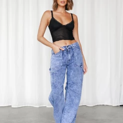 Into Fashion Kora Singlet Top (Black)