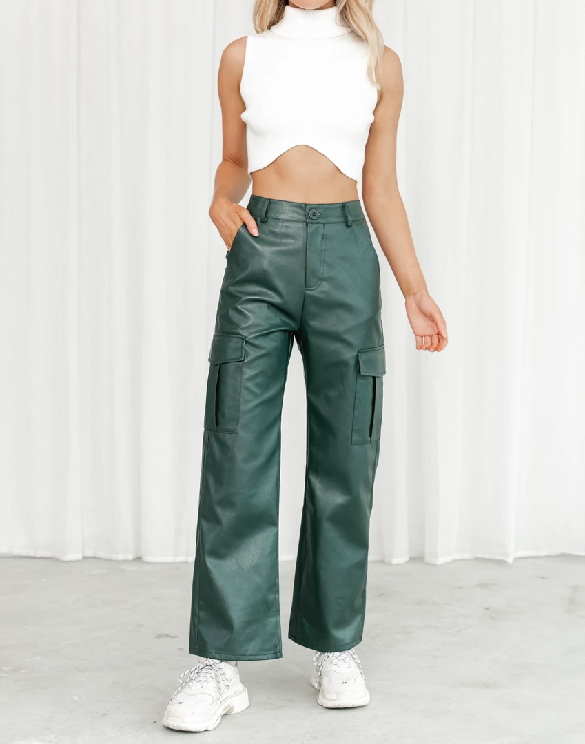 Into Fashion New Arrivals Jaclyn Pants (Green) 2 Into Fashion New Arrivals Jaclyn Pants (Green)