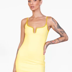 Luvalot Jayce Mini Dress (Yellow) New Arrivals