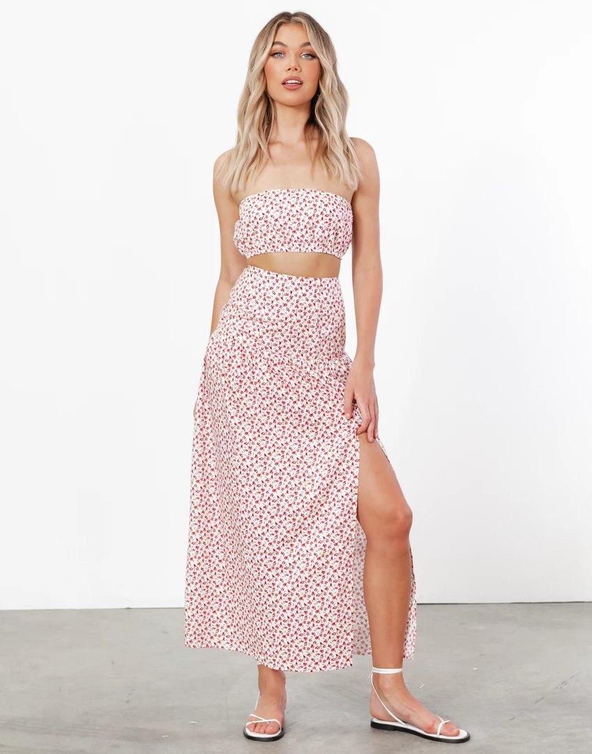 Luvalot Colette Crop Top (Red/Floral) 1 Luvalot Colette Crop Top (Red/Floral)