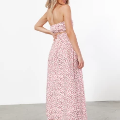 Luvalot Colette Midi Skirt (Red/Floral)