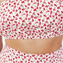 Luvalot Colette Crop Top (Red/Floral) 11 Luvalot Colette Crop Top (Red/Floral)