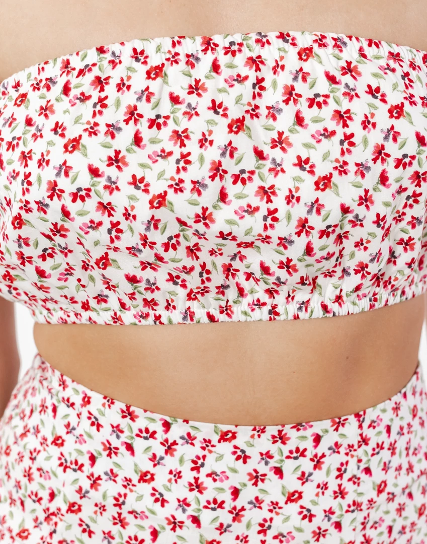 Luvalot Colette Crop Top (Red/Floral) 6 Luvalot Colette Crop Top (Red/Floral)