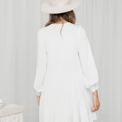 Pink Diamond Stand Out Mini Dress (White) Dresses