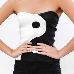 Into Fashion Ariella Top (Black/White) New Arrivals