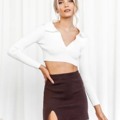 My Girl Escape To Rome Mini Skirt (Brown)