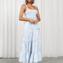 Thanne Dresses Bethanie Maxi Dress (Blue)