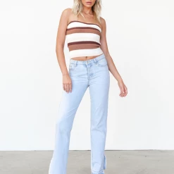 Into Fashion Kenna Top (Brown) Tops