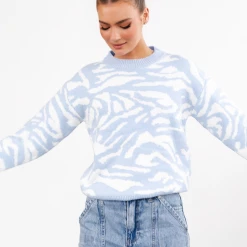 Charcoal Clothing Vivian Knit Jumper (Baby Blue) New Arrivals