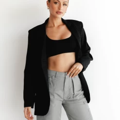 Thanne Essence Blazer (Black) New Arrivals