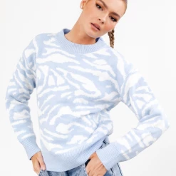 Charcoal Clothing Vivian Knit Jumper (Baby Blue) New Arrivals