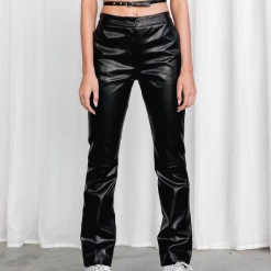 Criss Cross Vegan Pants (Black) - By Lioness