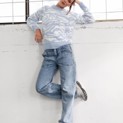 Charcoal Clothing Vivian Knit Jumper (Baby Blue) New Arrivals