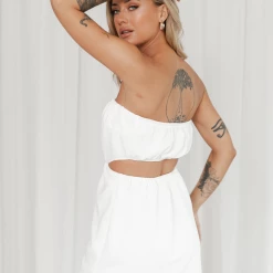 Charcoal Clothing Livia Mini Dress (White) New Arrivals