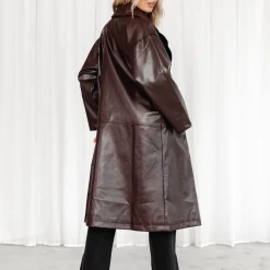 Pink Diamond Marcia Trench Coat (Brown)