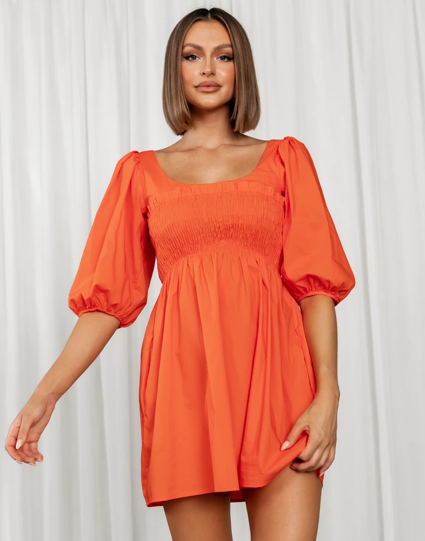 Thanne Kesia Mini Dress (Orange) Dresses 3 Thanne Kesia Mini Dress (Orange) Dresses