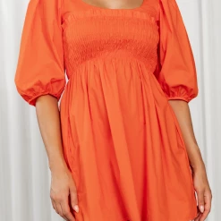 Thanne Kesia Mini Dress (Orange) Dresses