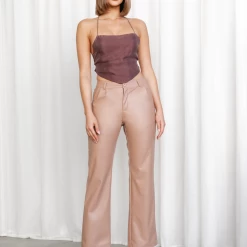 Aiyana Glimpse Of You Top (Brown) Tops