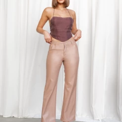 Aiyana Glimpse Of You Top (Brown) Tops