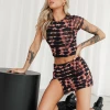 Charcoal Clothing Breakeven Mini Skirt (Black/Orange) New Arrivals