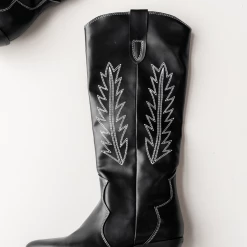 Therapy Bonnie Cowboy Boots (Black/White) Shoes