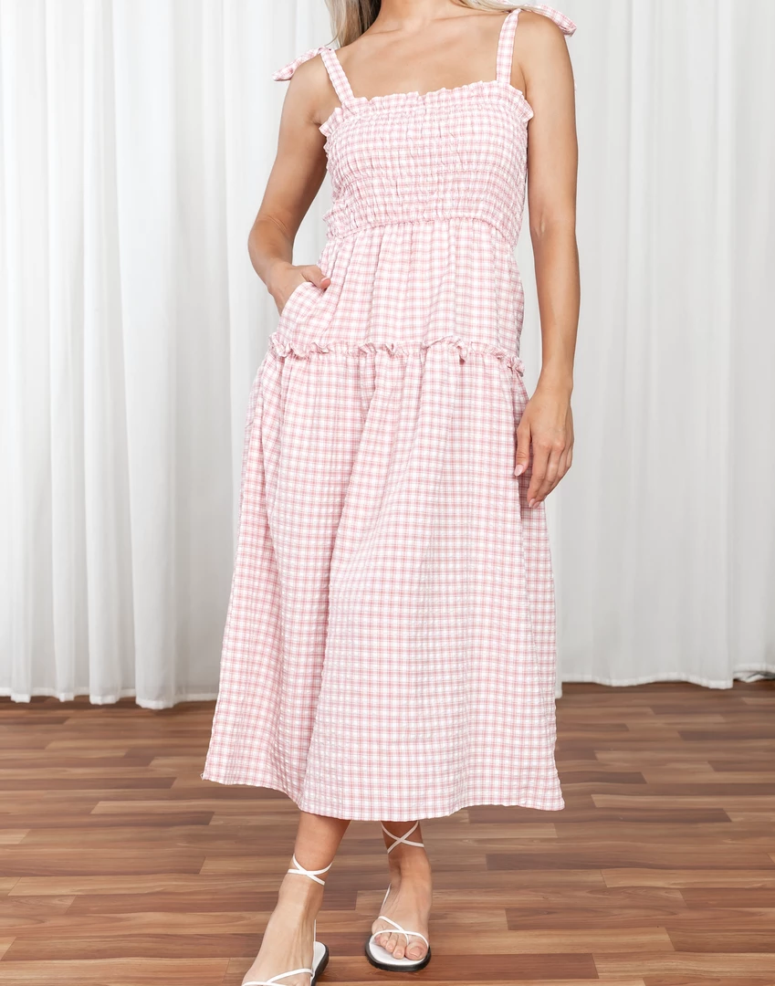 Yours Truly Prescott Midi Dress (Pink) Dresses 1 Yours Truly Prescott Midi Dress (Pink) Dresses