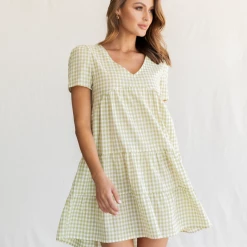 Thanne New Heights Mini Dress (Green) Dresses