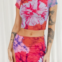 Charcoal Clothing New Arrivals Breakeven Top (Pink Floral) 10 Charcoal Clothing New Arrivals Breakeven Top (Pink Floral)